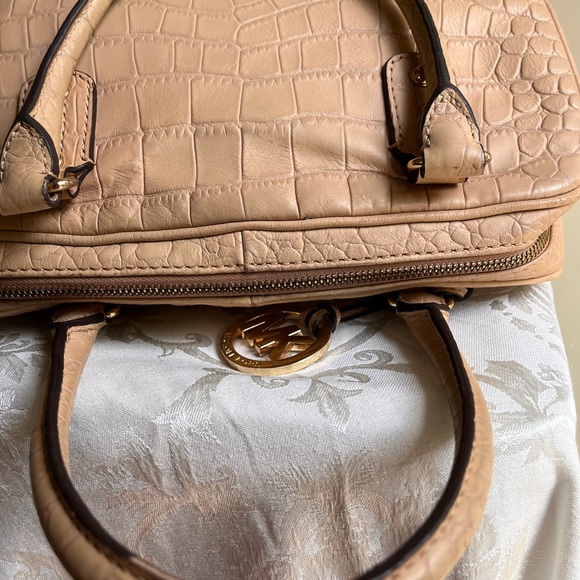 Michael Kors Crocodile Embossed Satchel Handbag. Michael Kors - Picture 7 of 12